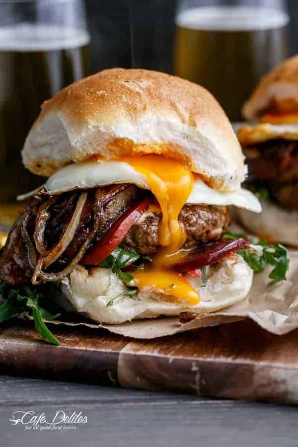 Drunken Aussie Beef Burger Recipe: Beer, Pineapple & Egg